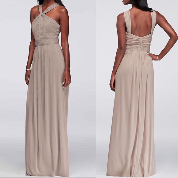 biscotti colored bridesmaid dresses